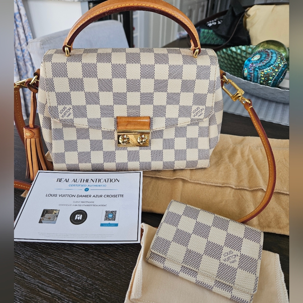 🚫SOLD🚫Louis Vuitton Damier Azur Croisette/Matching Wallet